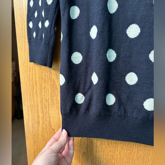The Limited sweater, navy blue with polka dots, large Limited Sweater reversible - Picture 10 of 16